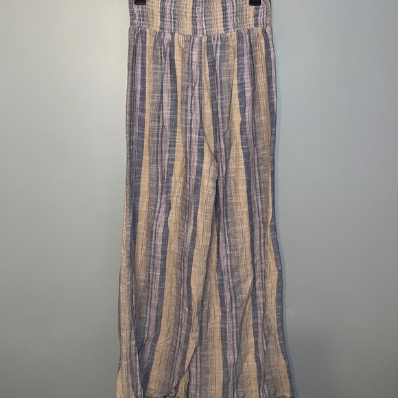 EUC Free People Moonlight Pull On Pants Smocked High Waist Size Small - Picture 7 of 8